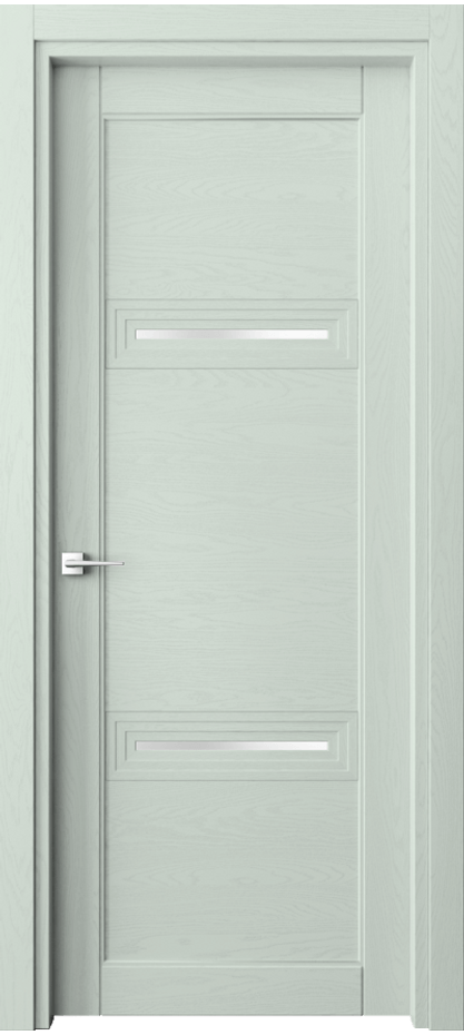 Межкомнатная дверь Эго 6113 Дуб белоснежный Сатинированное стекло Цена 237470 сом | Volhovec