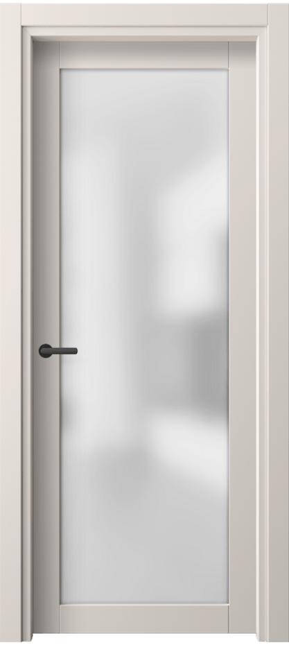 Межкомнатная дверь Нео 2102 ПЭТ тёплый-белый Сатинированное стекло Цена 27659 ₽ | Volhovec