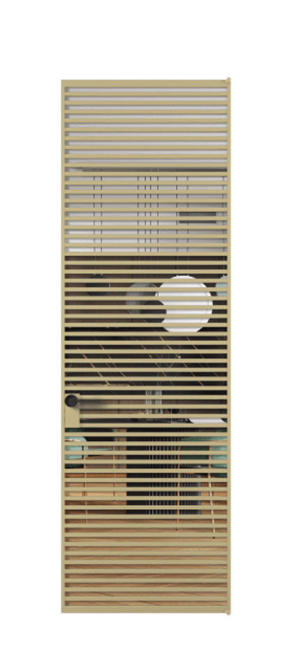 Алюминиевая дверь АЛПЛ040.07  Прозрачное стекло "Кристал Вижн", калёное Цена 229930  | Volhovec