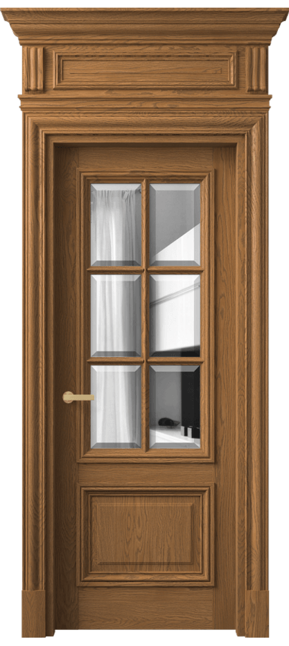 Межкомнатная дверь Антик 7312 Дуб пряный матовый Двустороннее зеркало с фацетом, триплекс Цена 431190 сом | Volhovec