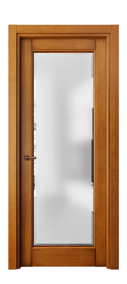 Межкомнатная дверь Тоскана Элегантэ 6300 Бук светлый с патиной Сатинированное стекло с фацетом Цена 111199 ₽ | Volhovec