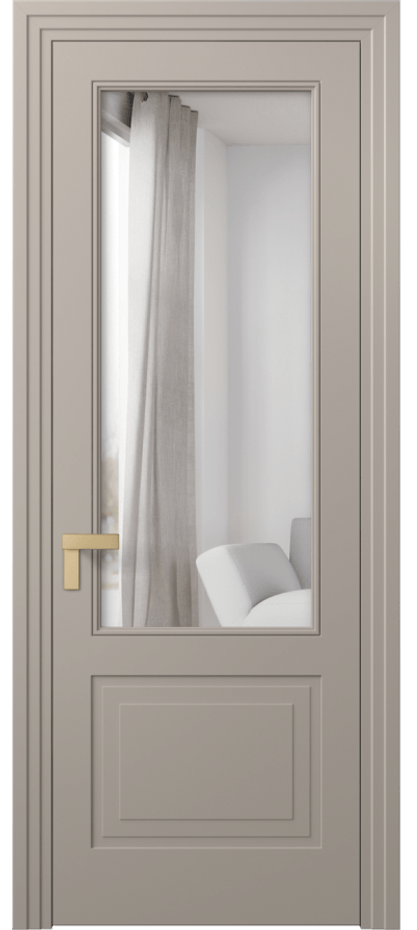 Межкомнатная дверь Рокка 8352 Матовый бисквитный Двустороннее зеркало, триплекс Цена 123610 сом | Volhovec