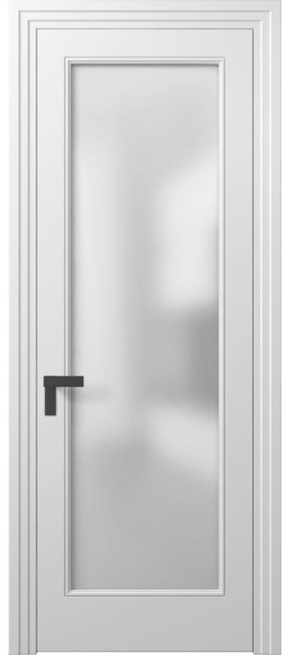 Межкомнатная дверь Рокка 8300 Матовый белоснежный Сатинированное стекло Цена 120701 сом | Volhovec