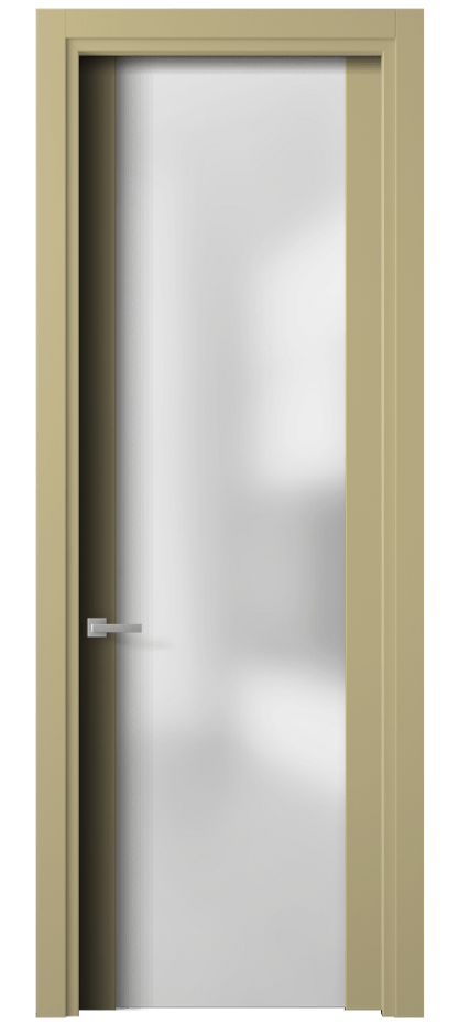 Межкомнатная дверь Планум 4114 Матовый белоснежный Сатинированное стекло Цена 77199 ₽ | Volhovec