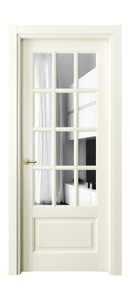 Межкомнатная дверь Тоскана Грильято 6313 Матовый молочно-белый Двустороннее зеркало, триплекс Цена 167290 сом | Volhovec