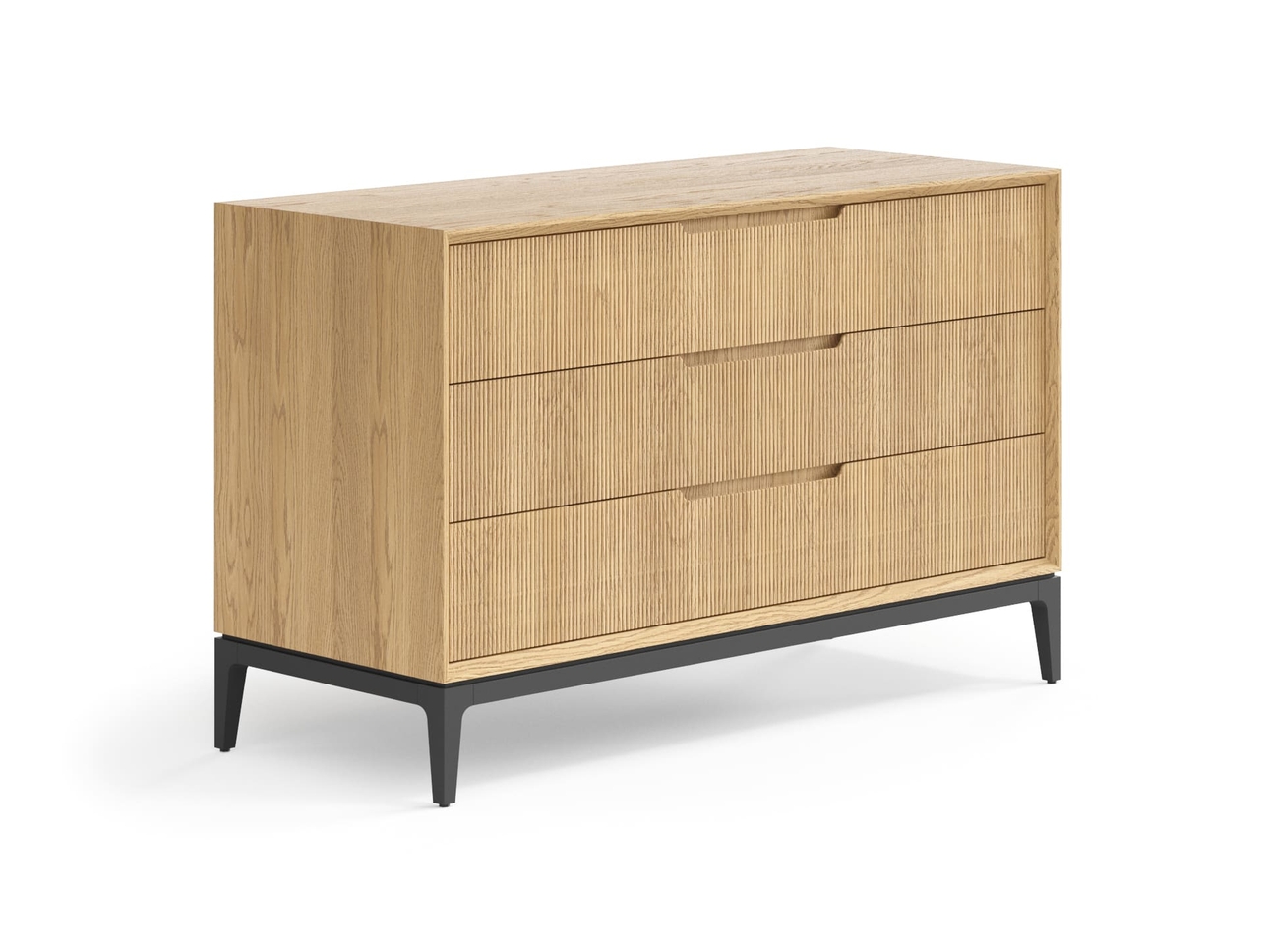 Комод Velvet 3 ящика дуб соломенный матовый