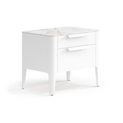 Тумба прикроватная Piega 2 ящика Матовый светло-серый