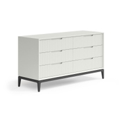 Комод Velvet 6 ящиков Матовый жемчужный