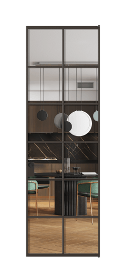 Межкомнатная дверь АЛПЛ040.05 Crystalvision ААН. Цвет Алюминий антрацит. Материал Алюминий в эмали. Коллекция Формато. Фото. Дверь межкомнатная АЛПЛ040.05 Crystalvision ААН. Цвет Алюминий антрацит. Материал Алюминий в эмали. Коллекция Формато. Картинка.