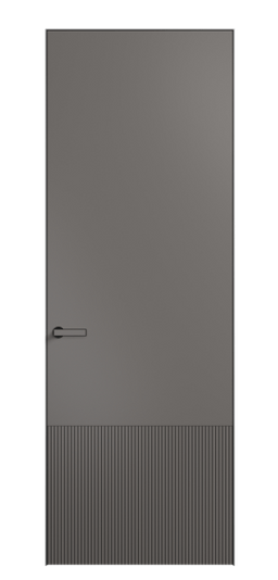 Дверь межкомнатная 8202 МКЛС. Цвет Матовый классический серый. Материал Гладкая эмаль. Коллекция Вельвет. Картинка.