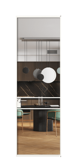 Дверь межкомнатная АЛПЛ040.02 Crystalvision БЕЛ. Цвет Алюминий Белый. Материал Алюминий. Коллекция Формато. Картинка.