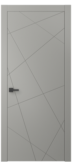 Дверь межкомнатная 8048 МНСР. Цвет Матовый нейтральный серый. Материал Гладкая эмаль. Коллекция Линия. Картинка.