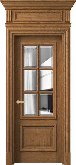 Дверь межкомнатная 7312 ДПР.М ДВ ЗЕР Ф. Цвет Дуб пряный матовый. Материал Массив дуба матовый. Коллекция Антик. Картинка.