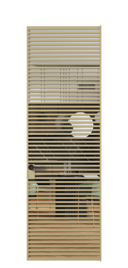 Дверь межкомнатная АЛПЛ040.07 ЗОЛ Золотой Crystalvision. Цвет . Материал Алюминий металлик. Коллекция Формато. Картинка.