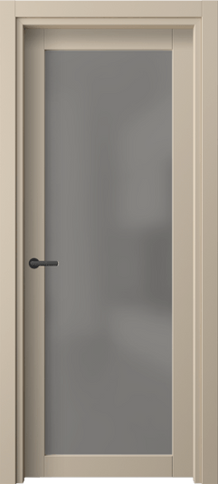 Дверь межкомнатная 2102 ПЭСБ Серый сатин триплекс. Цвет ПЭТ светло-бежевый. Материал ПЭТ. Коллекция Нео. Картинка.