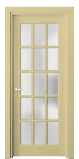 Дверь межкомнатная 6311 Слоновая кость RAL 1014. Цвет RAL Слоновая кость RAL 1014. Материал Гладкая эмаль. Коллекция Тоскана Грильято. Картинка.