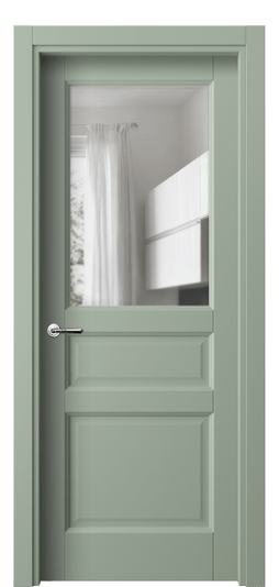 Дверь межкомнатная 1432 ПЭСО ПРОЗ. Цвет ПЭТ светло-оливковый. Материал ПЭТ. Коллекция Галант. Картинка.