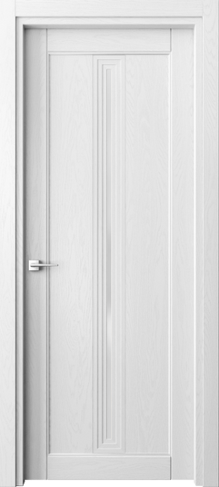 Дверь межкомнатная 6123 ДБС САТ. Цвет Дуб белоснежный. Материал Массив дуба эмаль. Коллекция Эго. Картинка.