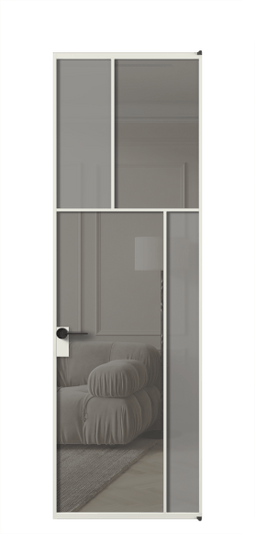 Межкомнатная дверь АЛПЛ041.23 АСР Серый сатин матовое + Серый прозрачное. Цвет Алюминий серый. Материал Алюминий в эмали. Коллекция Мозаик. Фото. Дверь межкомнатная АЛПЛ041.23 АСР Серый сатин матовое + Серый прозрачное. Цвет Алюминий серый. Материал Алюминий в эмали. Коллекция Мозаик. Картинка.