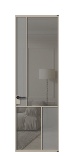 Межкомнатная дверь АЛПЛ041.20 АБСК Серый сатин матовое + Серый прозрачное. Цвет Алюминий бисквитный. Материал Алюминий в эмали. Коллекция Мозаик. Фото. Дверь межкомнатная АЛПЛ041.20 АБСК Серый сатин матовое + Серый прозрачное. Цвет Алюминий бисквитный. Материал Алюминий в эмали. Коллекция Мозаик. Картинка.