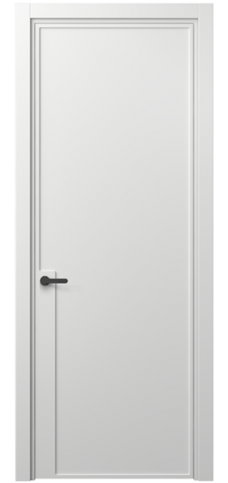 Дверь межкомнатная 8603 МБЛ . Цвет Матовый белоснежный. Материал Гладкая эмаль. Коллекция Фрэйм. Картинка.