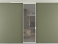 Перегородка Формато вдоль стены на потолок 1 створка