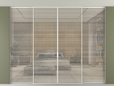 Перегородка Формато внутри проёма скрытое крепление в потолок 4 створки