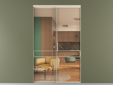 Перегородка Формато внутри проёма 2 створки