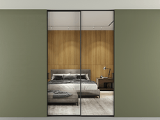 Перегородка Формато внутри проёма скрытое крепление в потолок 2 створки